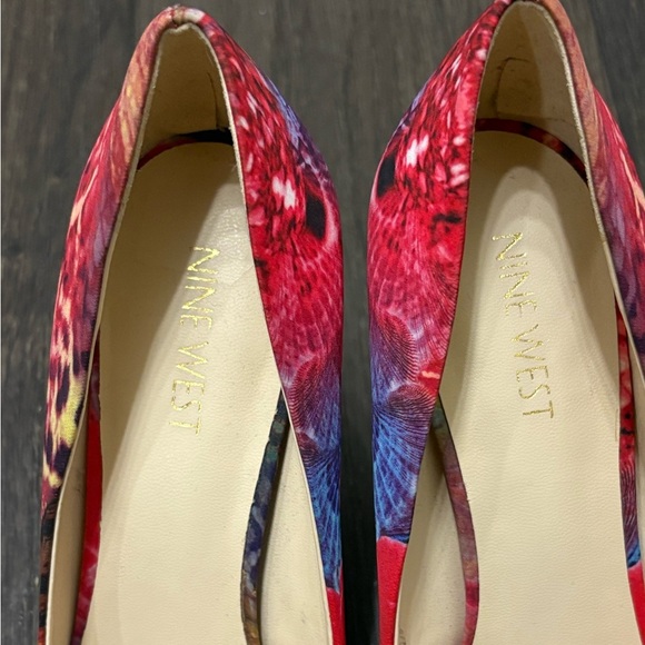Nine West Martina Floral Print Pointed Toe Pumps – Size 8M - Picture 7 of 9